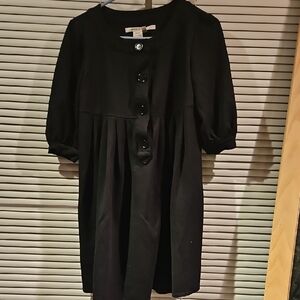 Max Studio Black Button-Up Dress